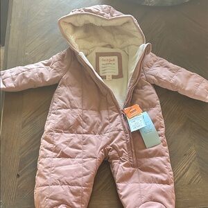 Cat & Jack Blush Quilted Infant Snowsuit